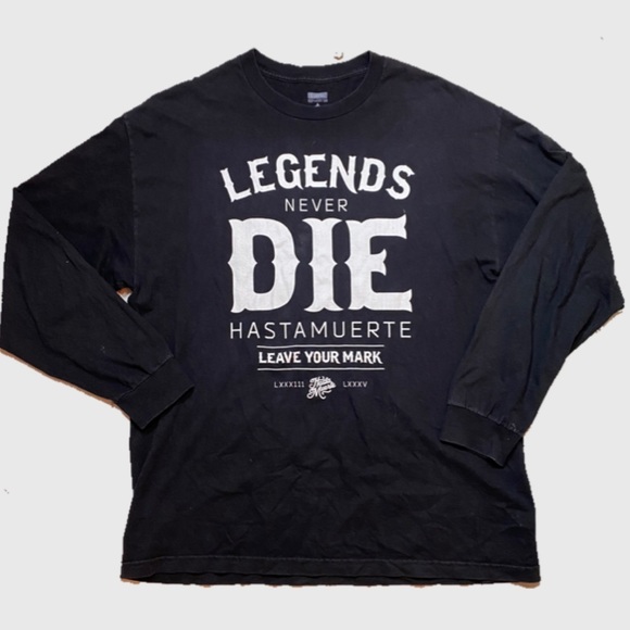 HASTAMUERTE Legends Never Die Ling Sleeve T-Shirt - Picture 1 of 3